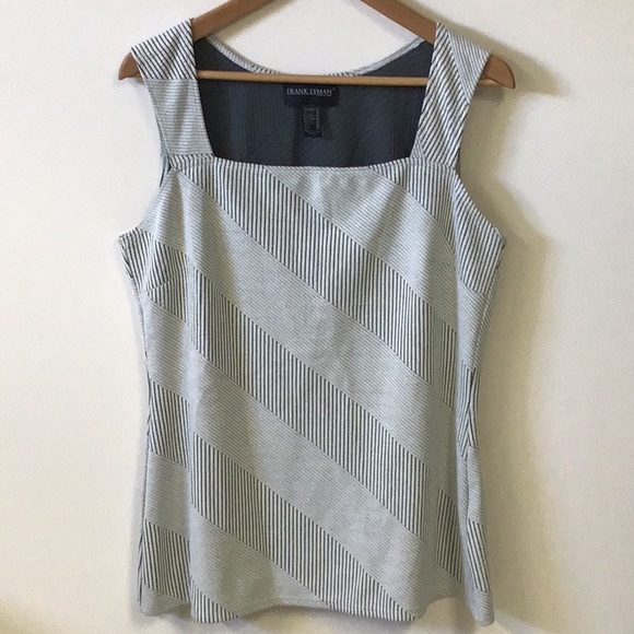 Frank Lyman Design Tops - Frank Lyman gray with black striped sleeveless top